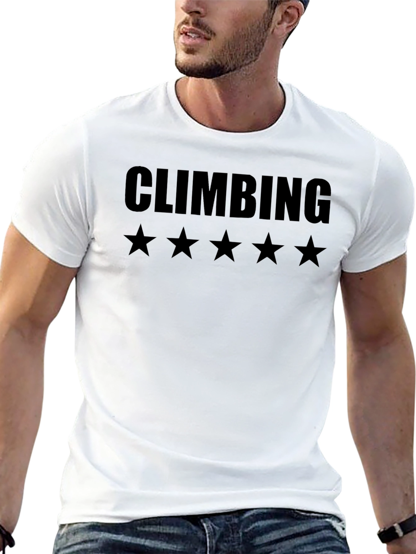 Climbing Five Star T-Shirt - Black