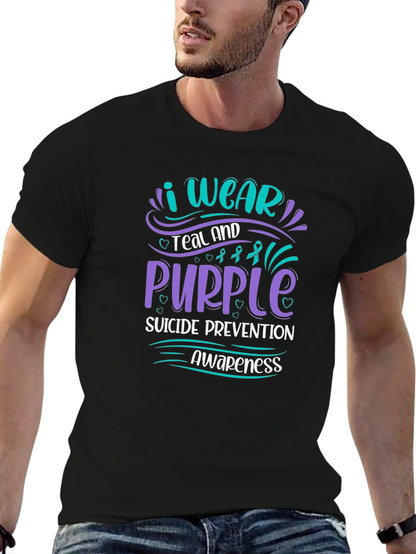 Teal & Purple Suicide Prevention Awareness T-Shirt