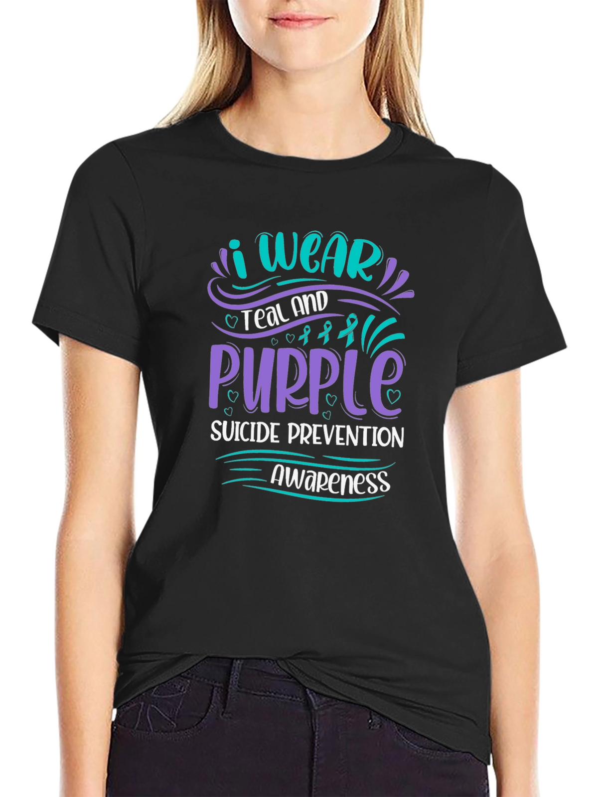 Teal & Purple Suicide Prevention Awareness T-Shirt