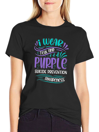 Teal & Purple Suicide Prevention Awareness T-Shirt