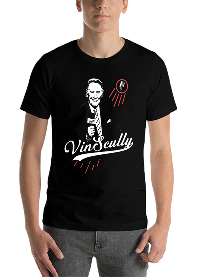Vin Scully Tribute T-Shirt - Classic Broadcaster Design