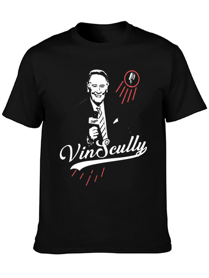 Vin Scully Tribute T-Shirt - Classic Broadcaster Design