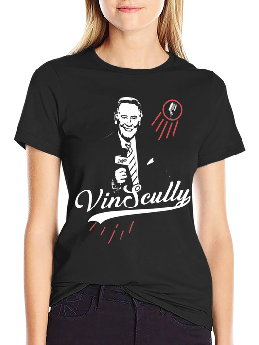 Vin Scully Tribute T-Shirt - Classic Broadcaster Design