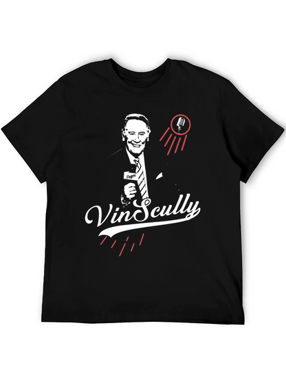 Vin Scully Tribute T-Shirt - Classic Broadcaster Design