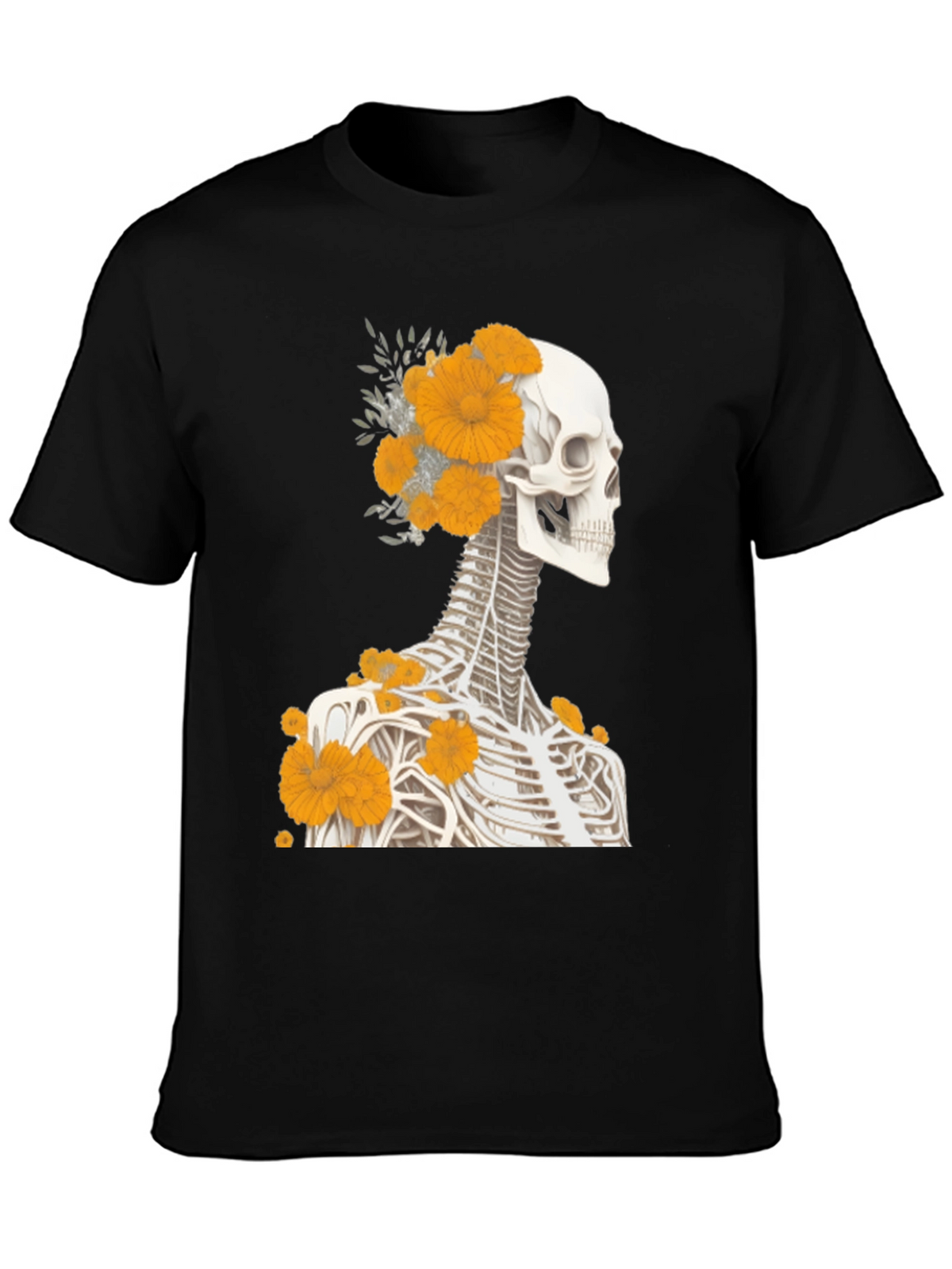 Floral Skeleton Graphic Tee