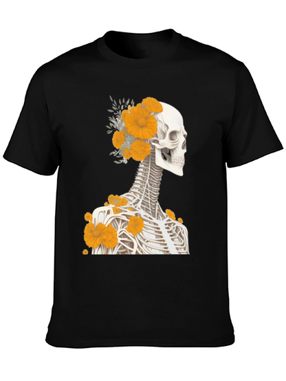 Floral Skeleton Graphic Tee