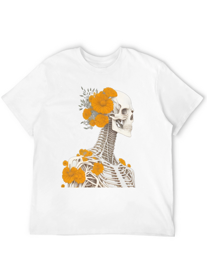 Floral Skeleton Graphic Tee