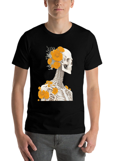 Floral Skeleton Graphic Tee