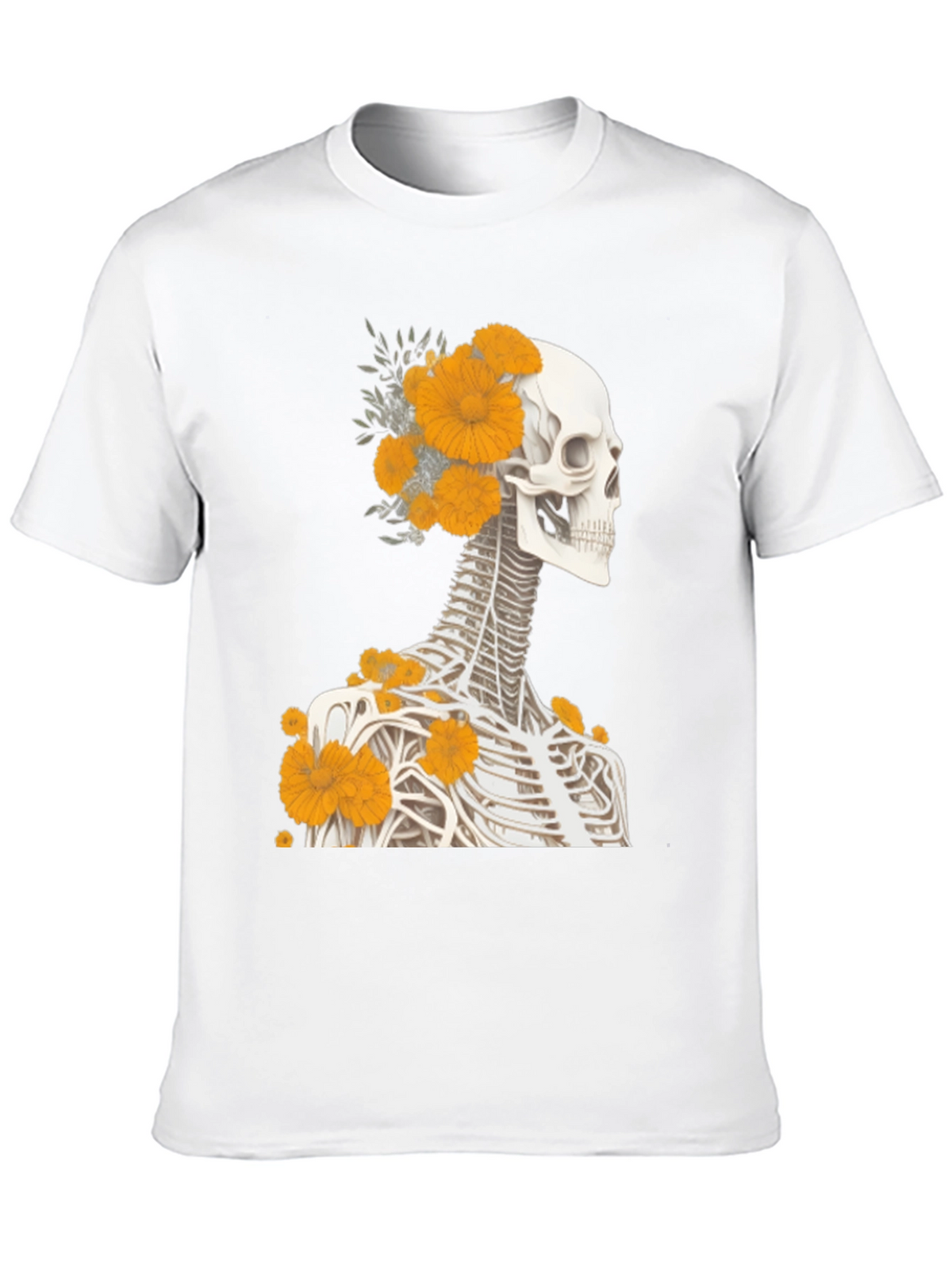 Floral Skeleton Graphic Tee