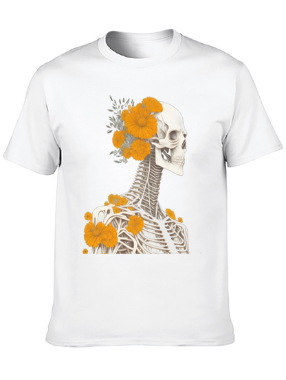 Floral Skeleton Graphic Tee
