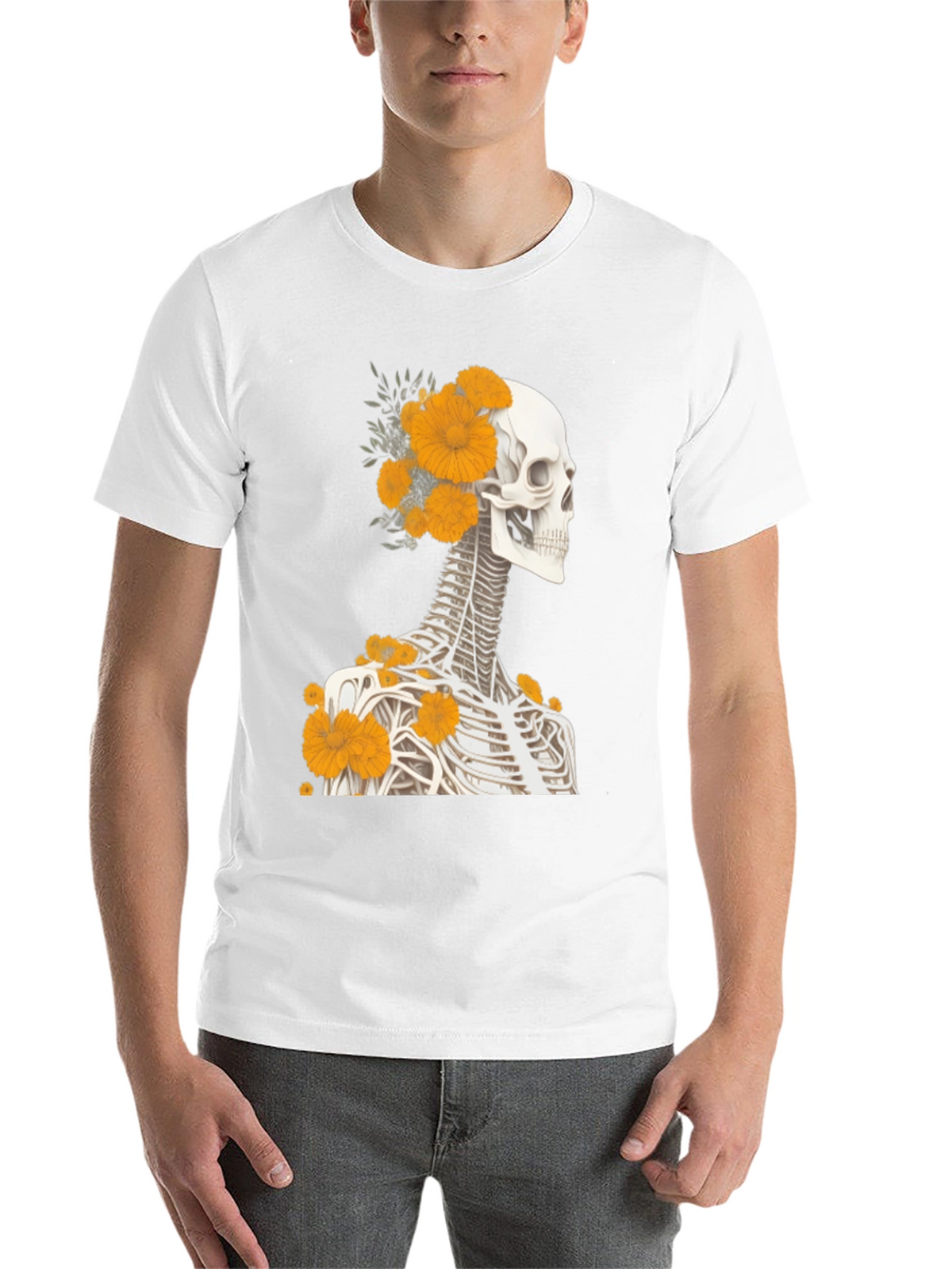 Floral Skeleton Graphic Tee