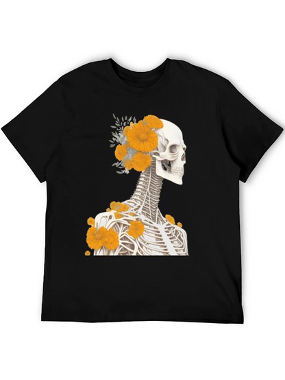 Floral Skeleton Graphic Tee
