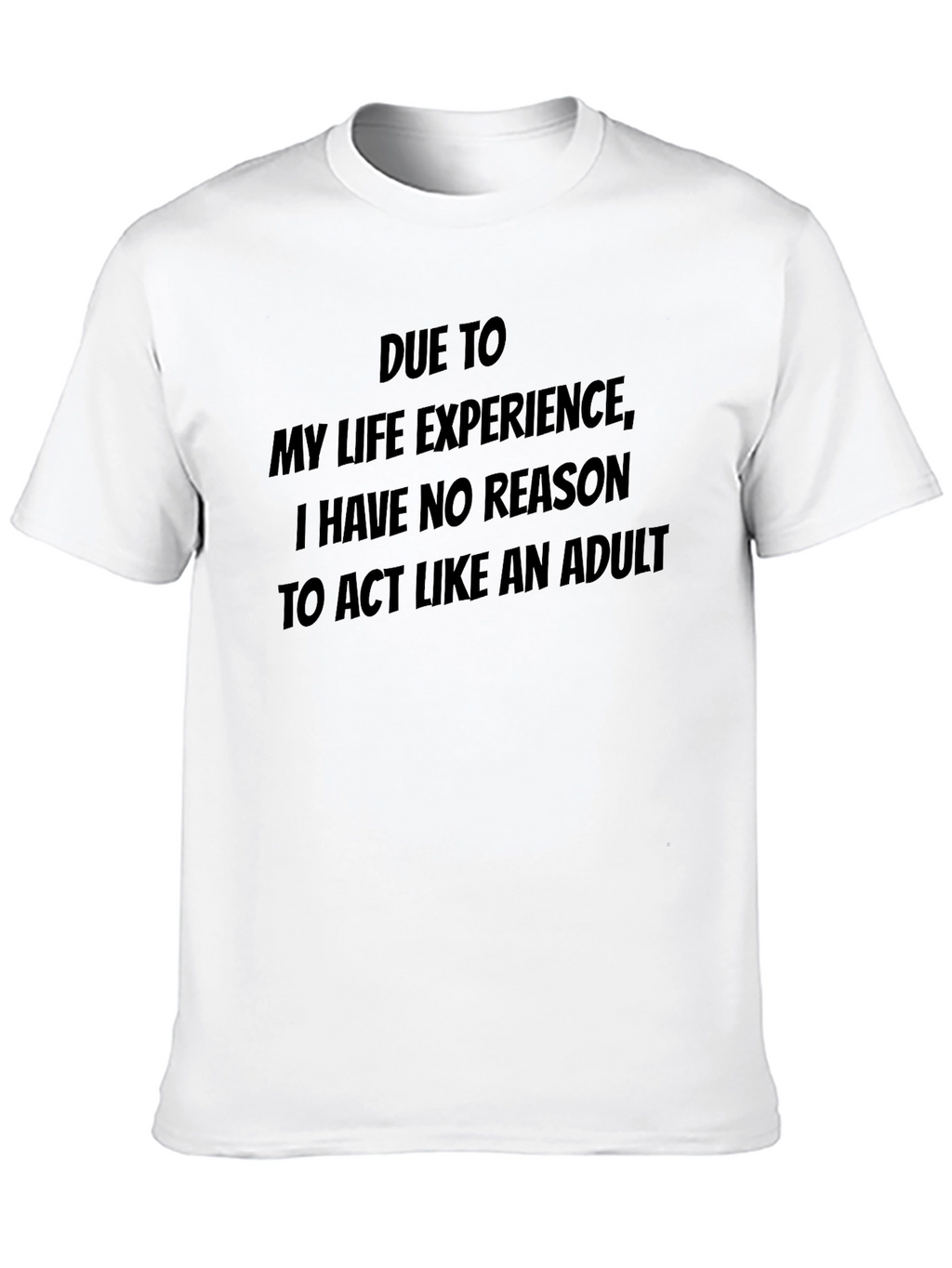 Humorous No Reason Graphic Tee - Black