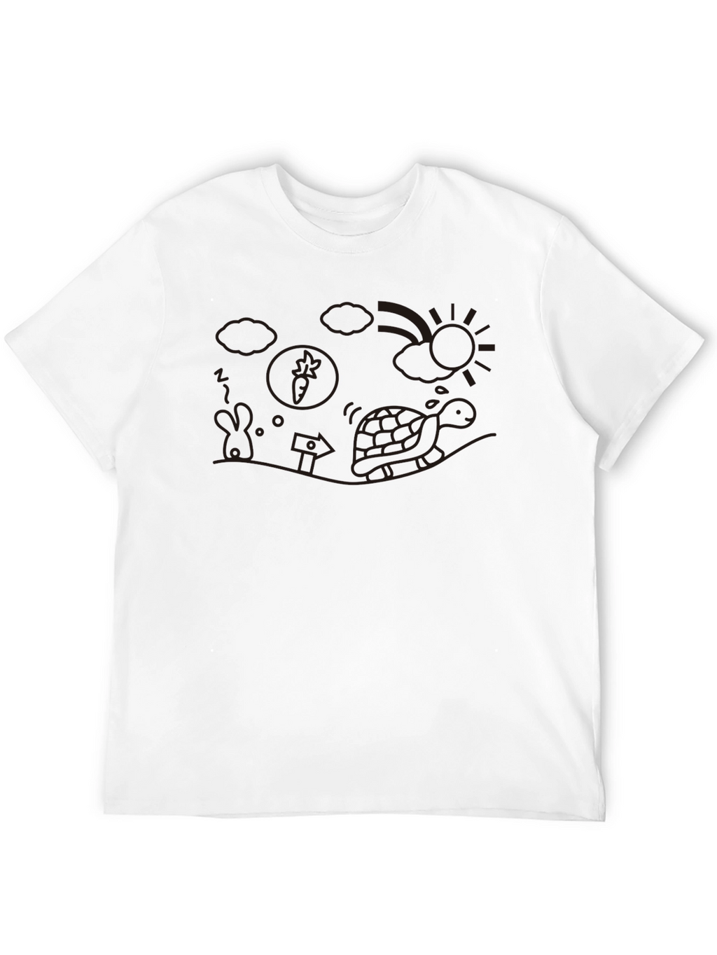 Whimsical Turtle Graphic Tee - Casual Black T-Shirt