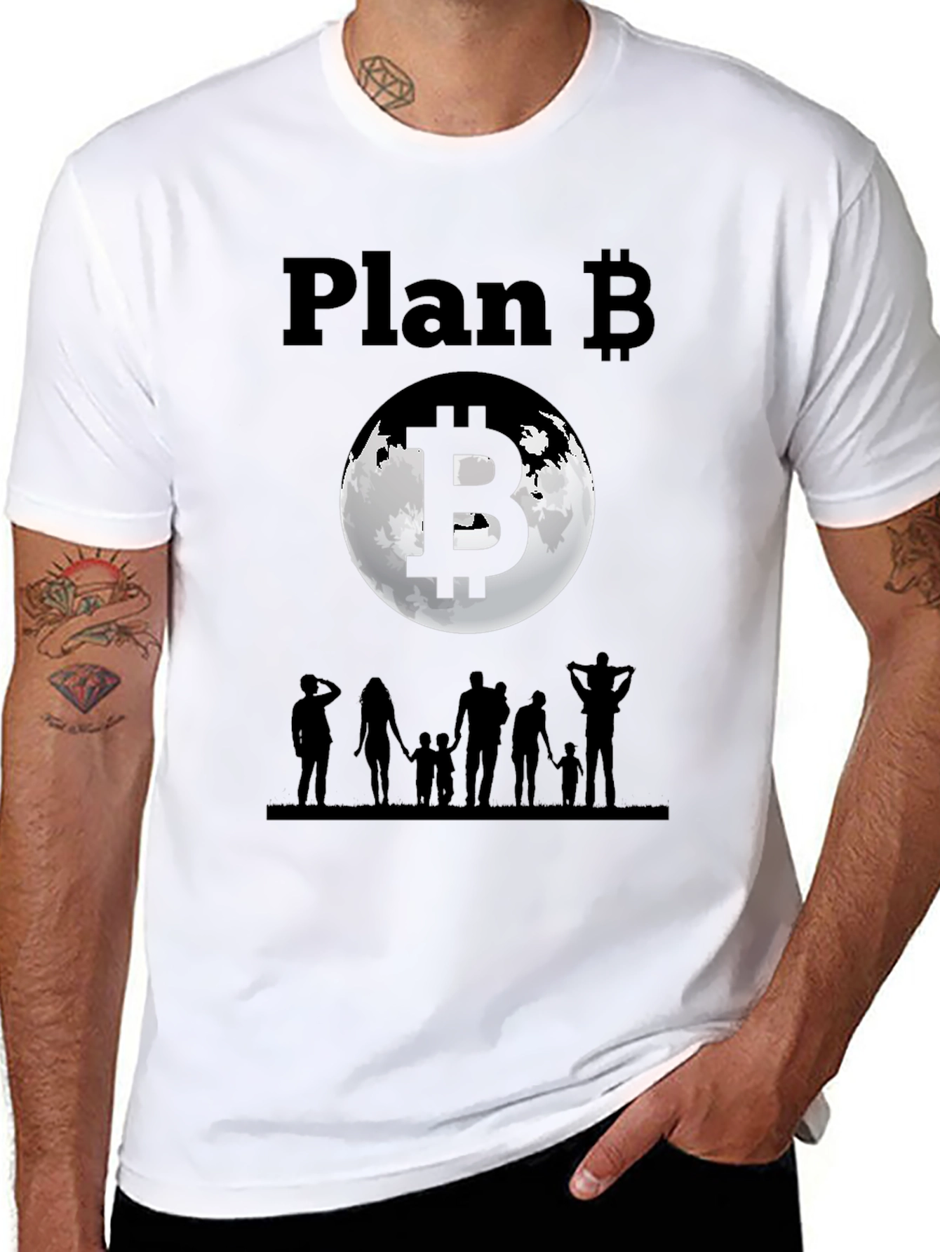Bitcoin Plan B Family T-Shirt - Crypto Tee