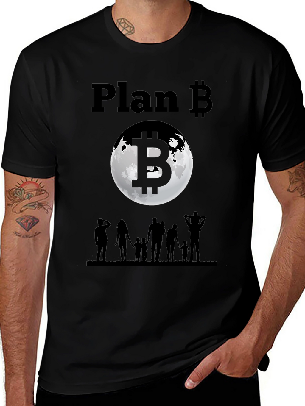 Bitcoin Plan B Family T-Shirt - Crypto Tee