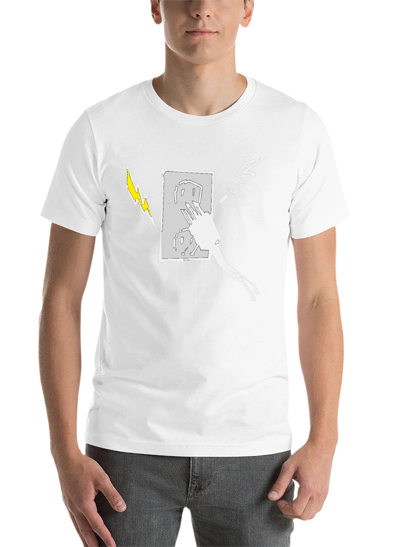 Electric Art Mens Black T-Shirt