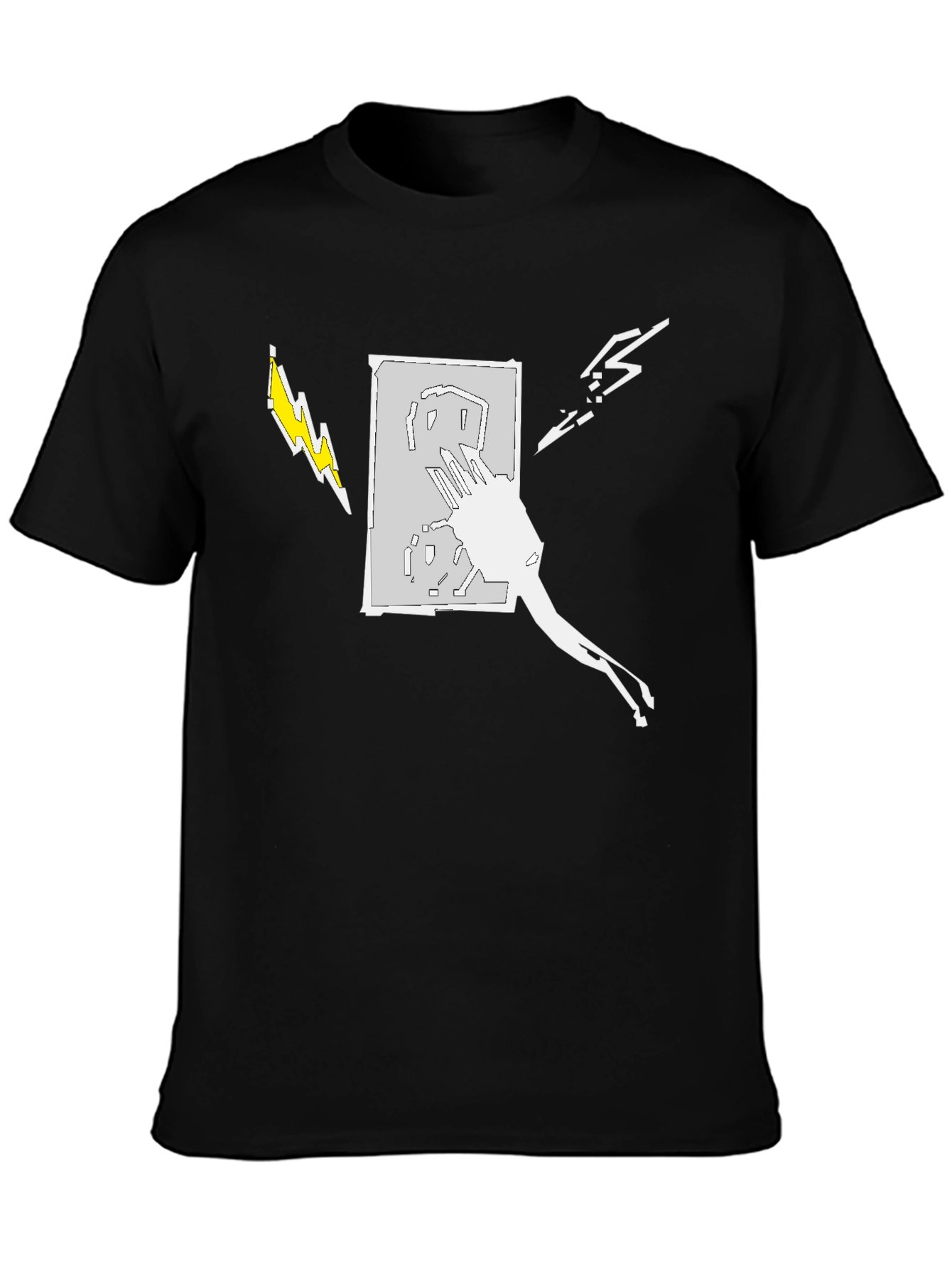 Electric Art Mens Black T-Shirt