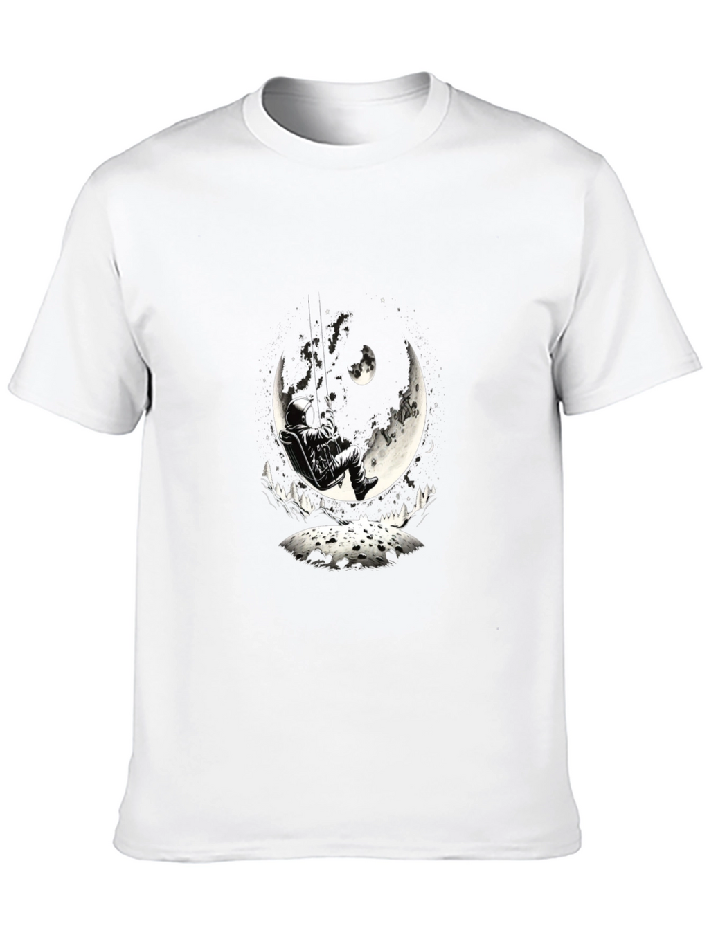 Astronaut Moon Swing Graphic Tee - Black