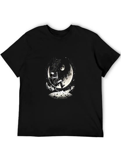 Astronaut Moon Swing Graphic Tee - Black