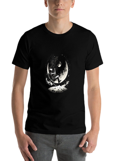 Astronaut Moon Swing Graphic Tee - Black