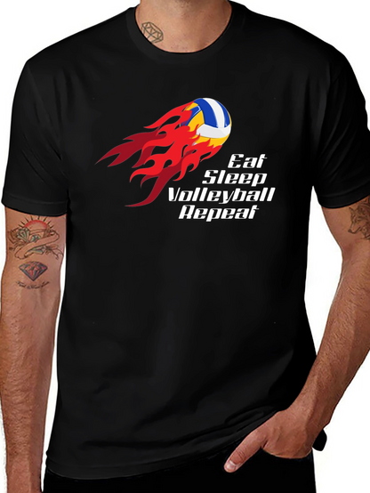 Eat Sleep Volleyball Repeat Black T-Shirt