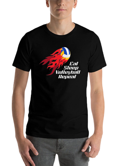 Eat Sleep Volleyball Repeat Black T-Shirt
