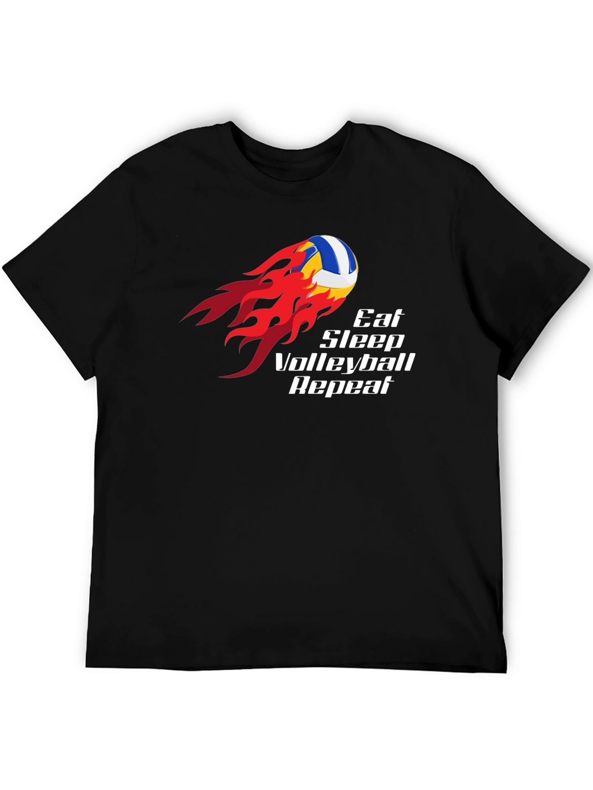 Eat Sleep Volleyball Repeat Black T-Shirt