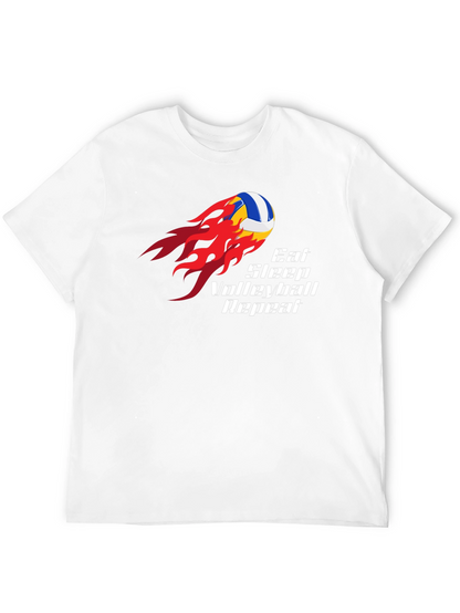 Eat Sleep Volleyball Repeat Black T-Shirt