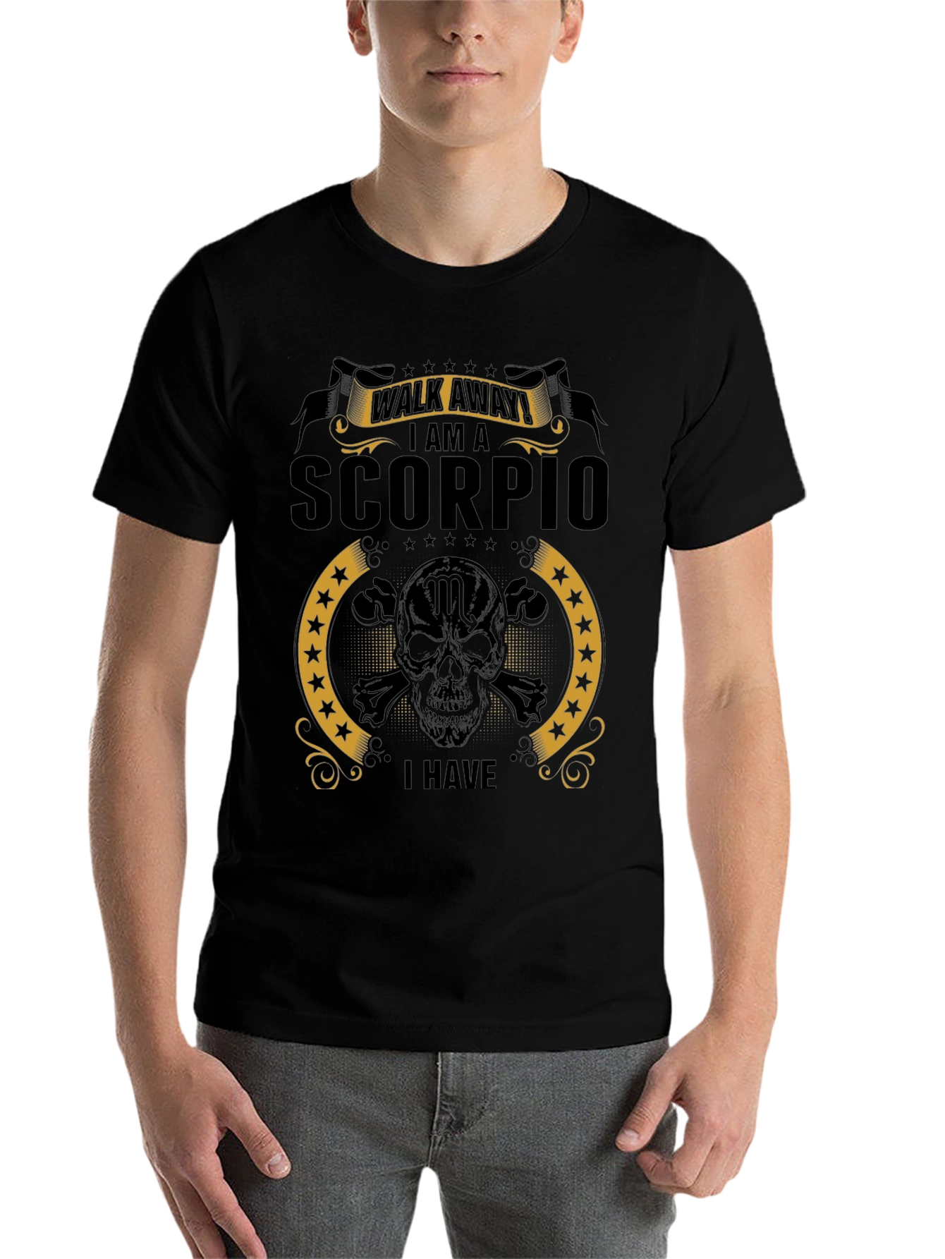 Scorpio Skull Graphic Tee - Zodiac Sign T-Shirt