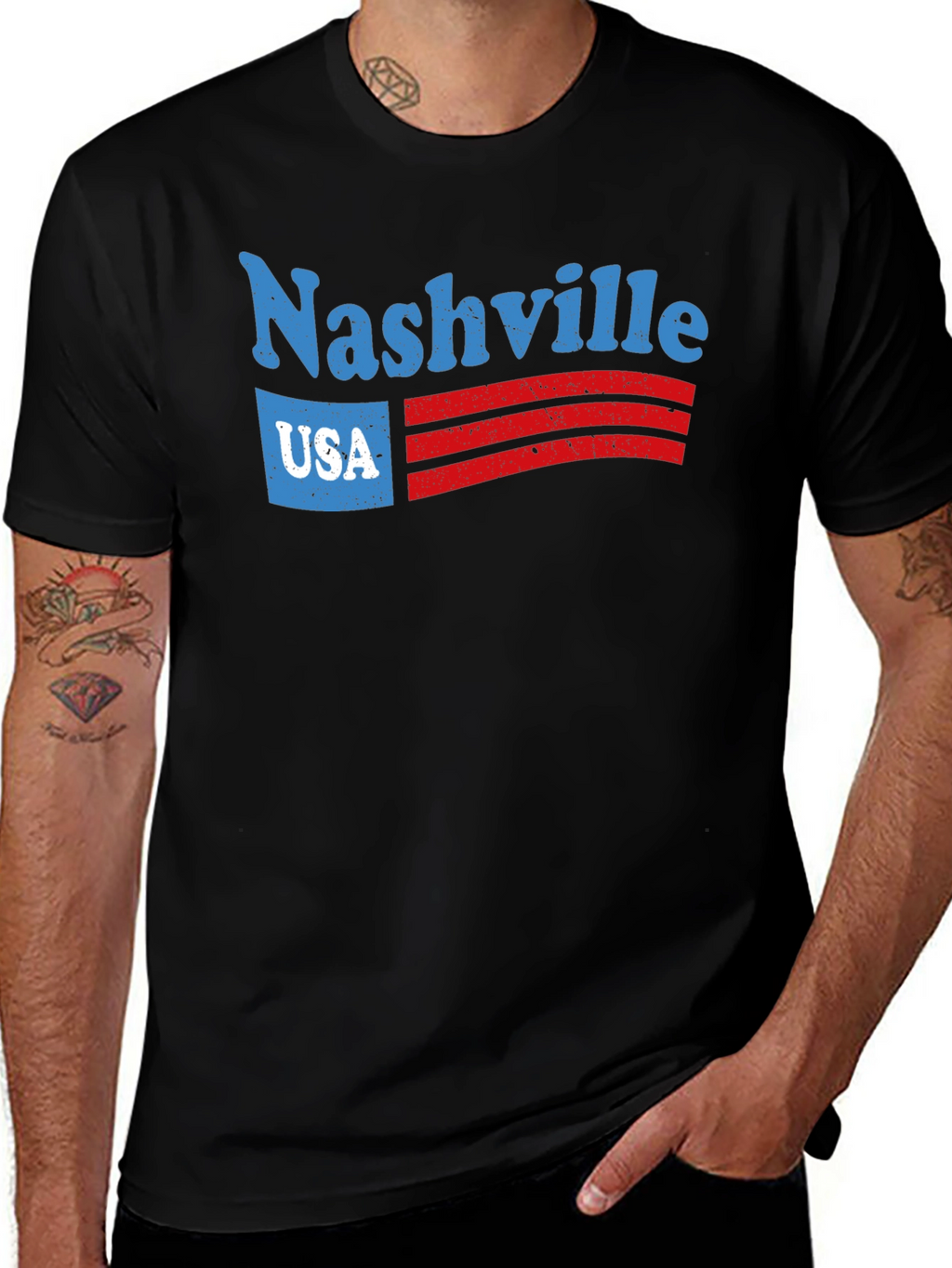 Nashville USA Graphic Tee - Retro Style