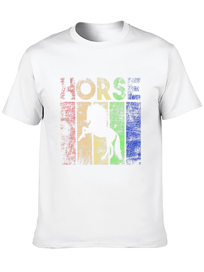 Retro Horse Graphic T-Shirt - Black