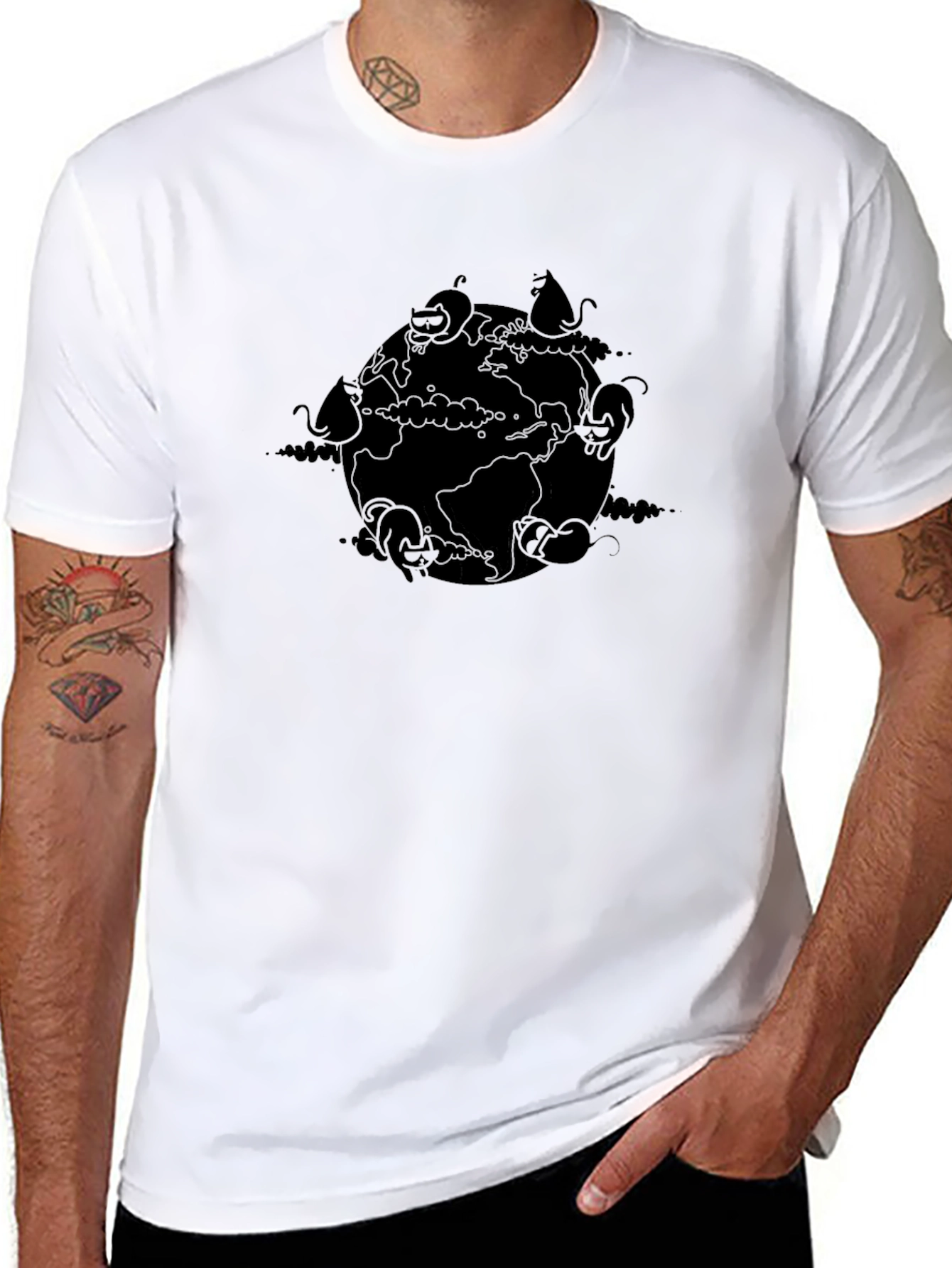 Earth Cats T-Shirt - World Domination