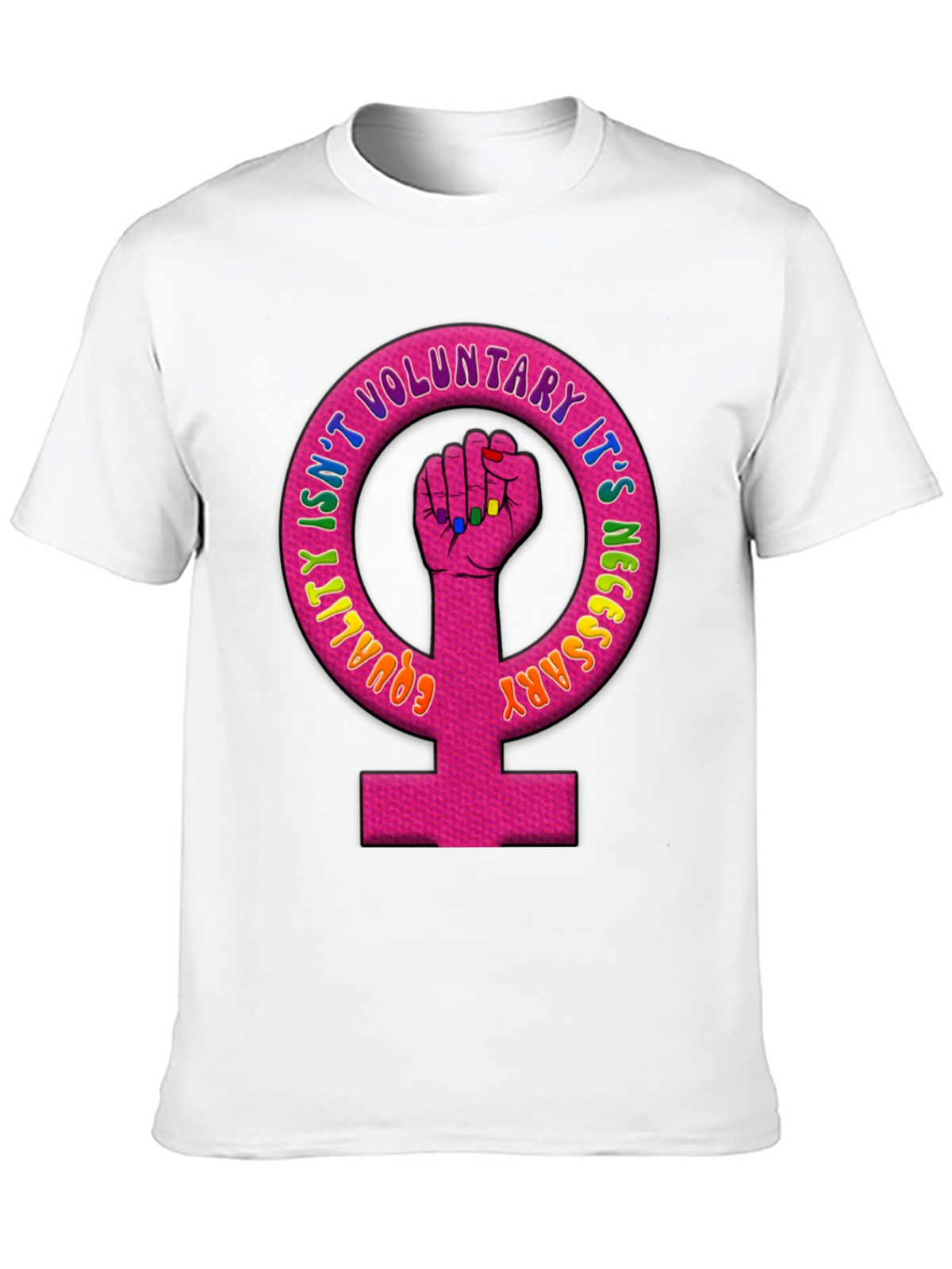 Equality Feminist Fist Black T-Shirt