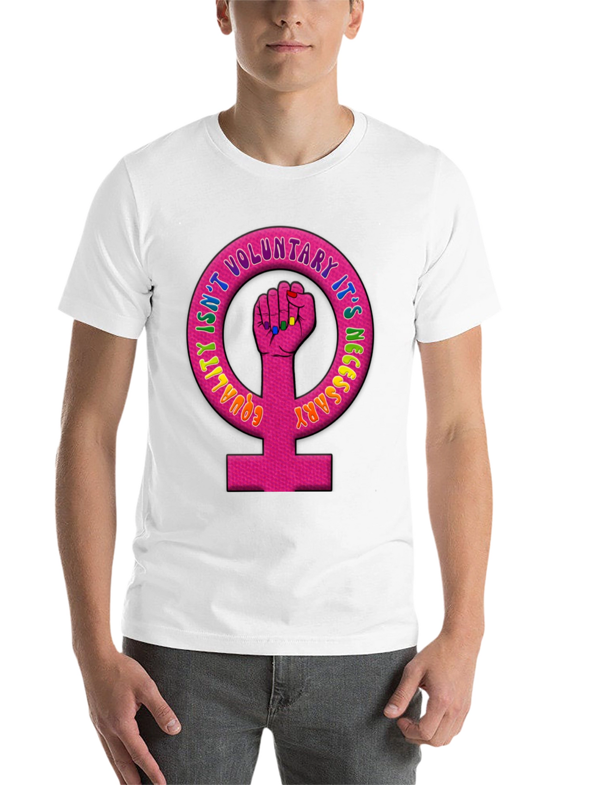 Equality Feminist Fist Black T-Shirt