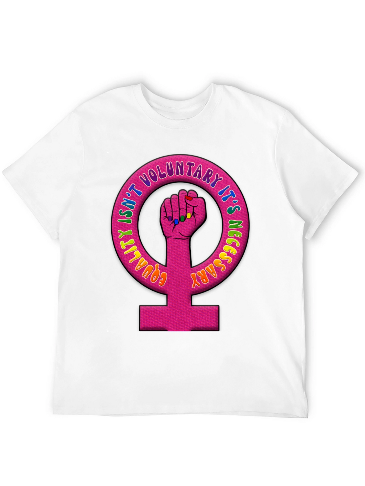 Equality Feminist Fist Black T-Shirt