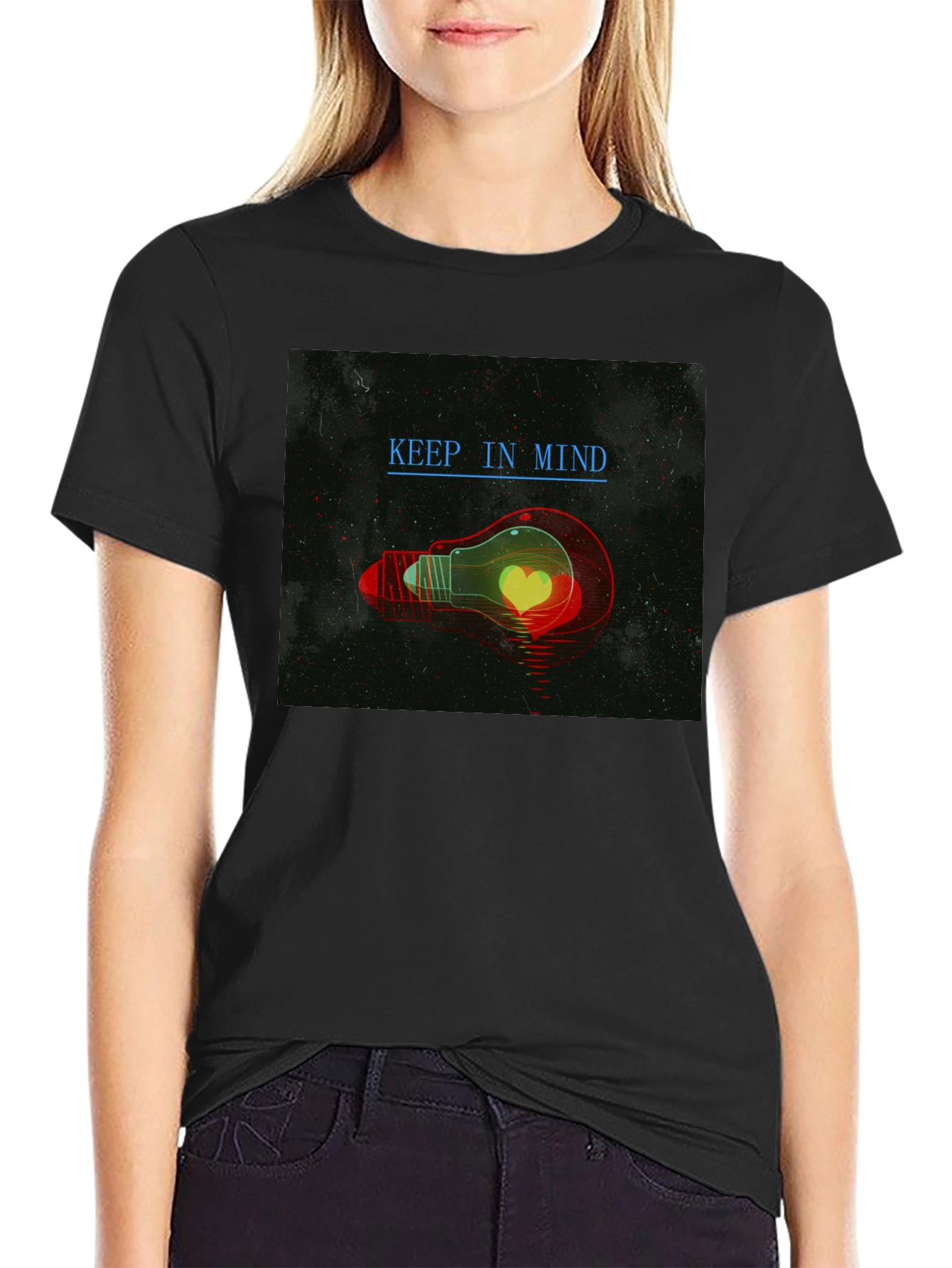 Keep In Mind Bulb Graphic Tee - Stylish Comfort