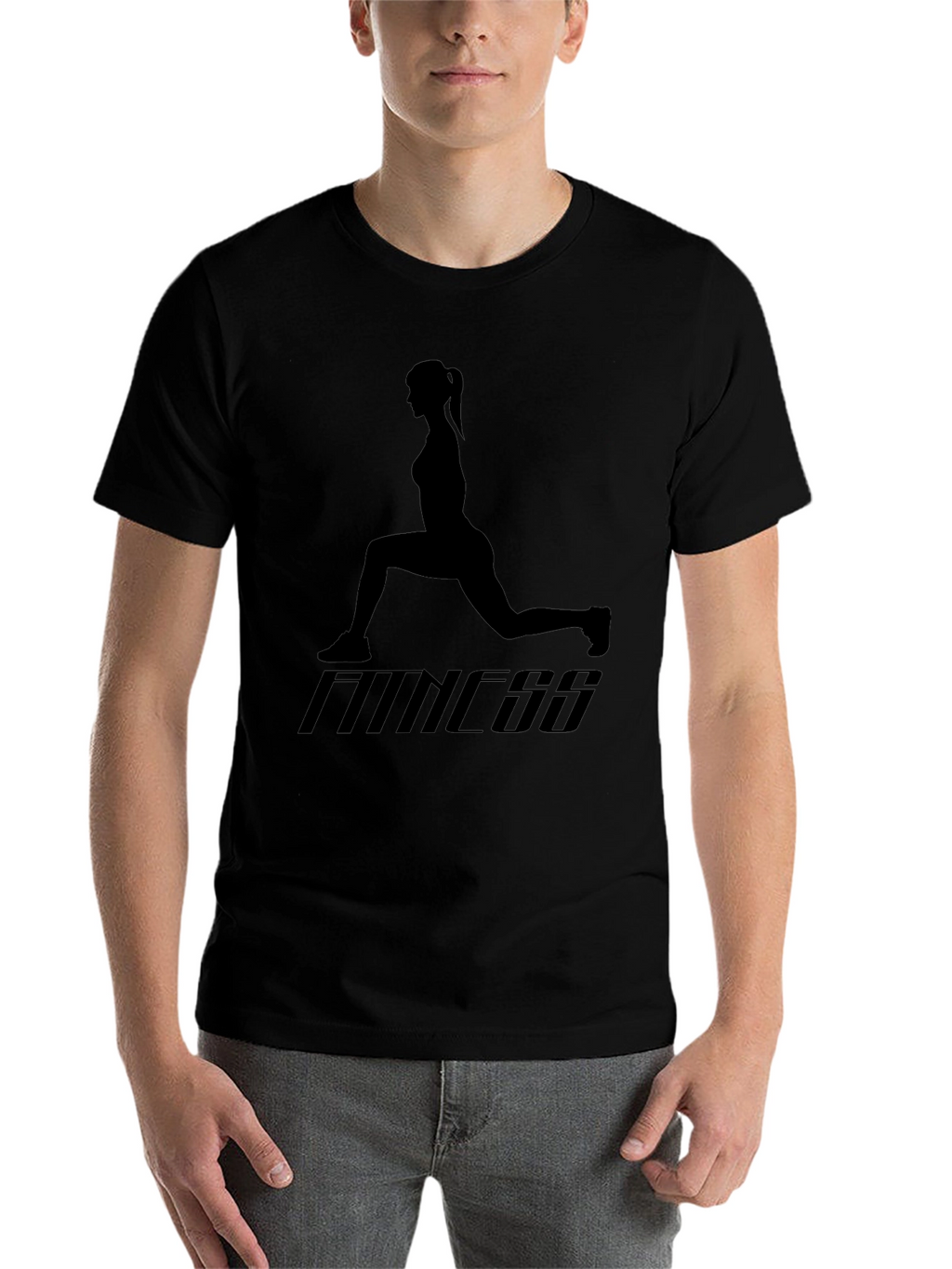 Fitness Graphic Tee - Exercise Silhouette T-Shirt