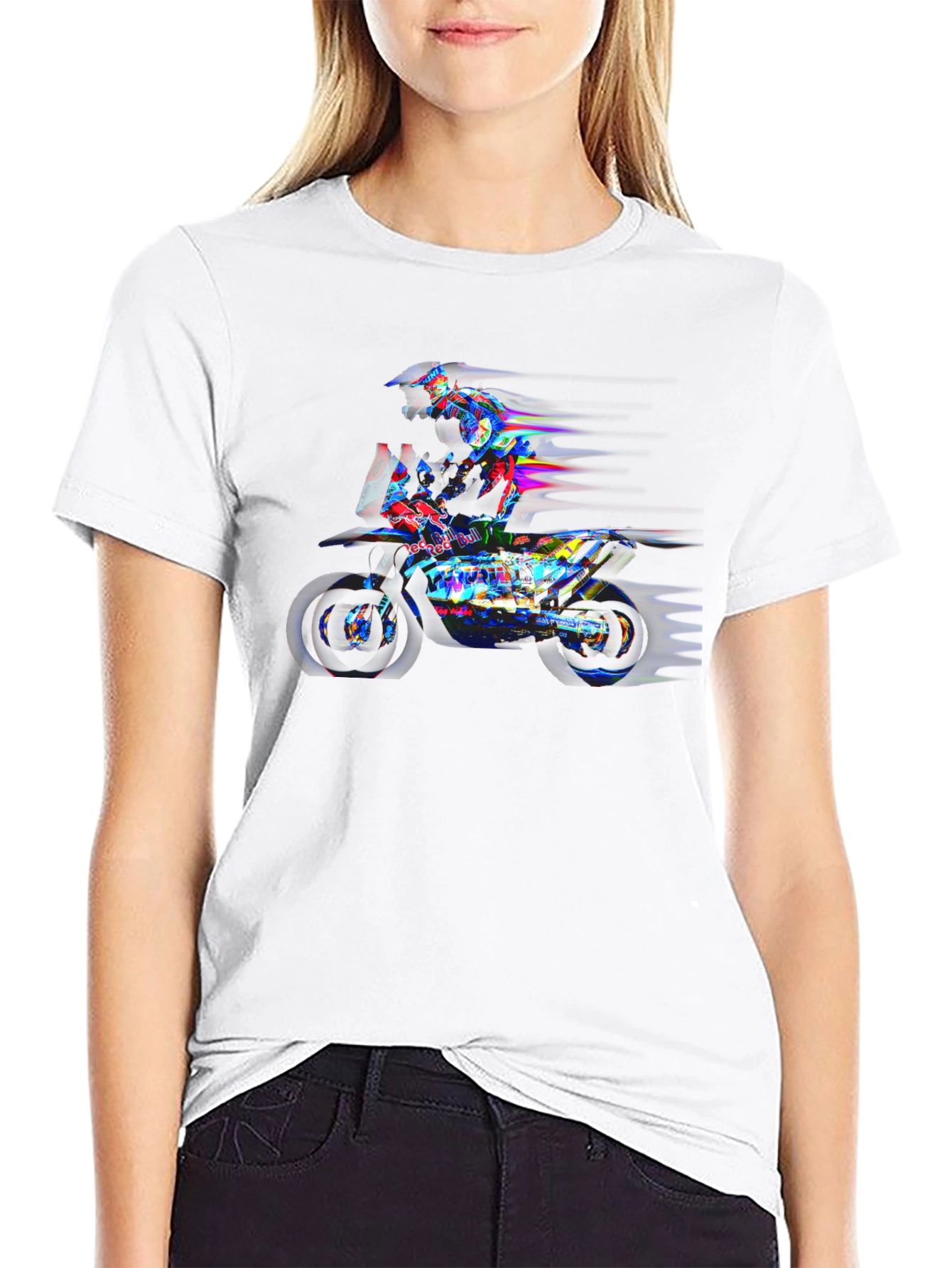 Motorcycle Rider Graphic Black Tee