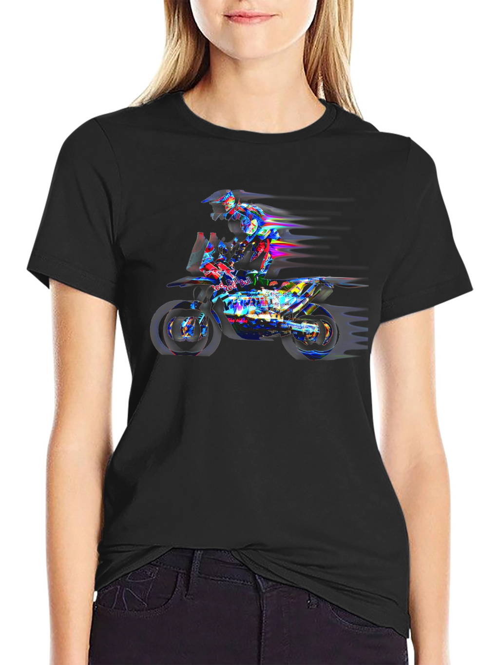 Motorcycle Rider Graphic Black Tee