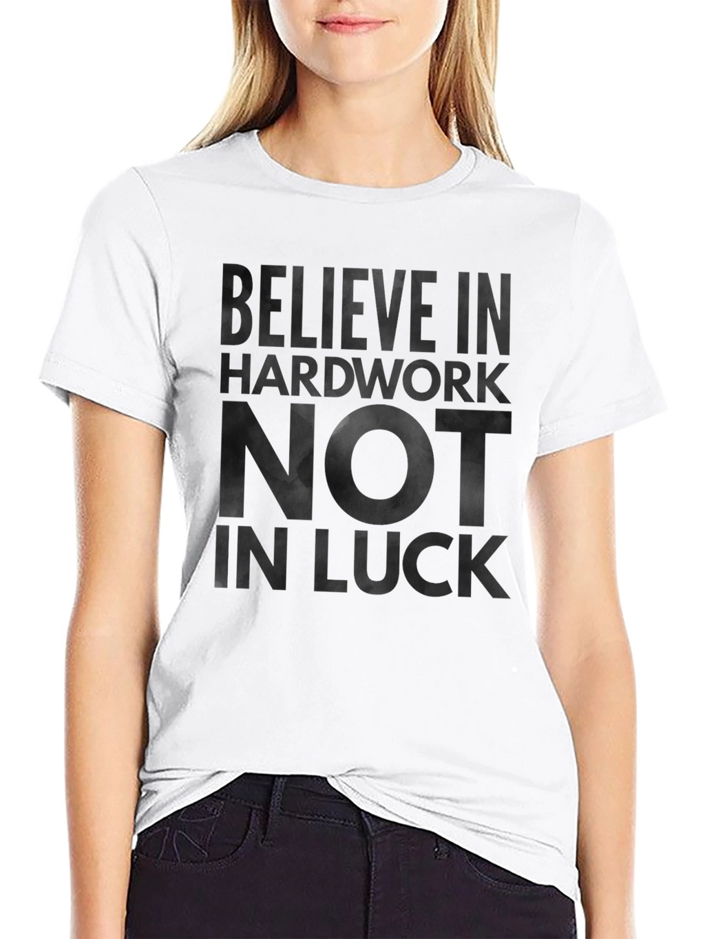 Believe in Hardwork Graphic Tee - Black