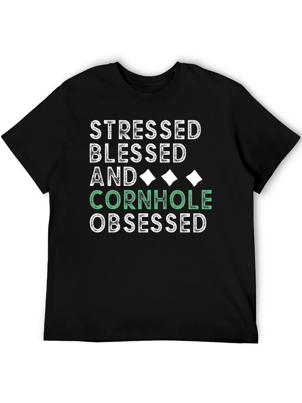 Stressed Blessed Cornhole Obsessed Tee