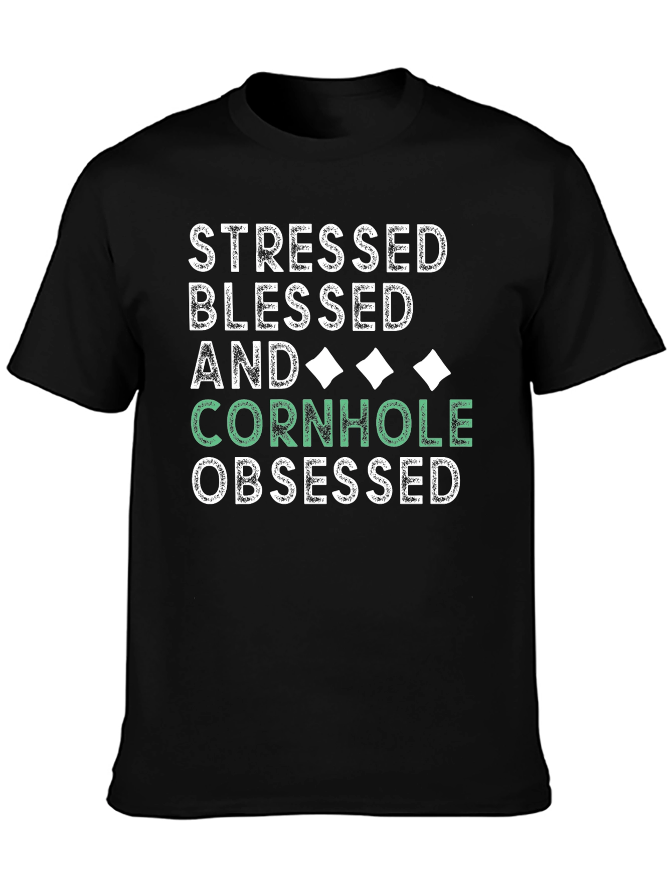 Stressed Blessed Cornhole Obsessed Tee