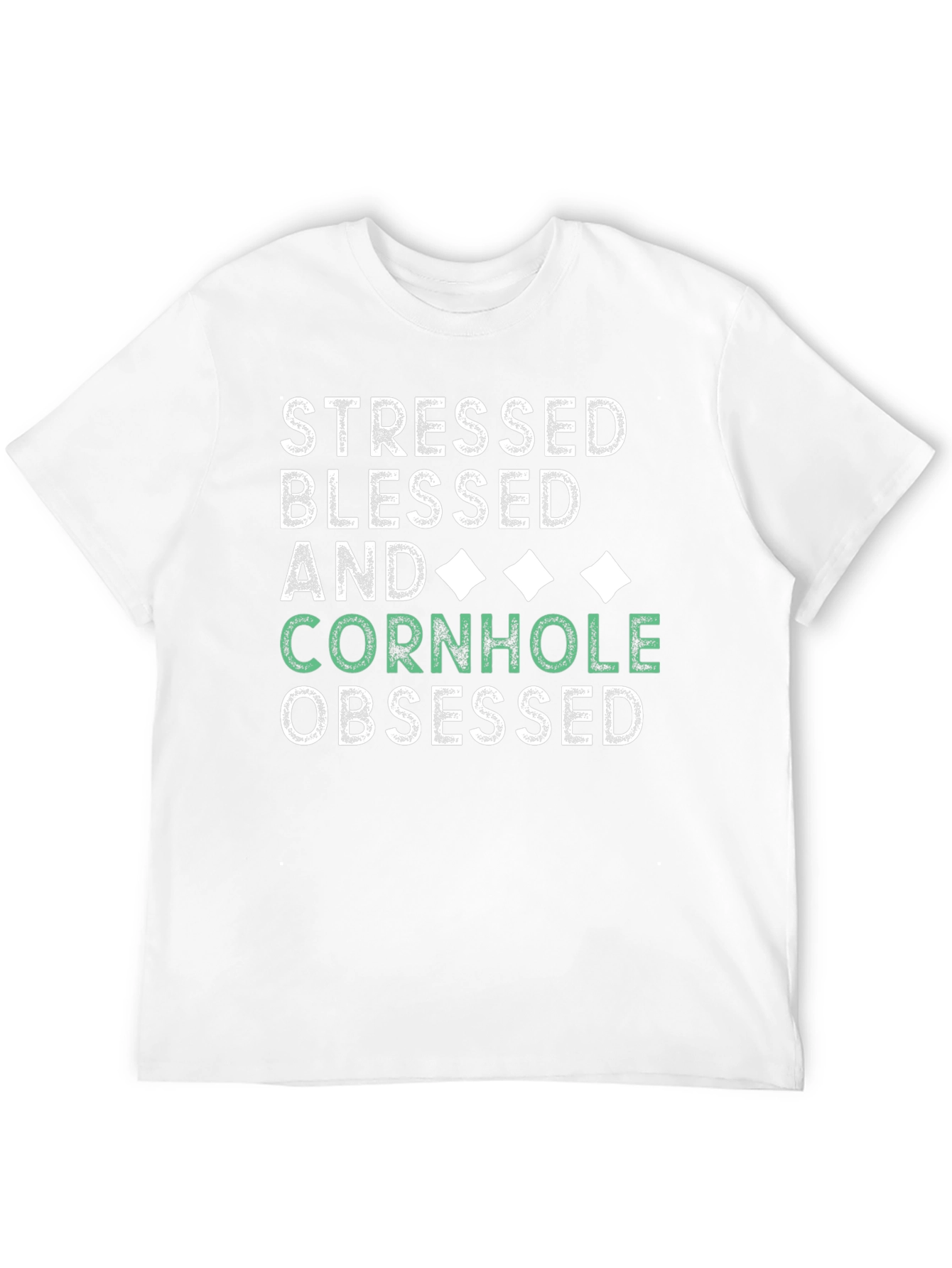 Stressed Blessed Cornhole Obsessed Tee
