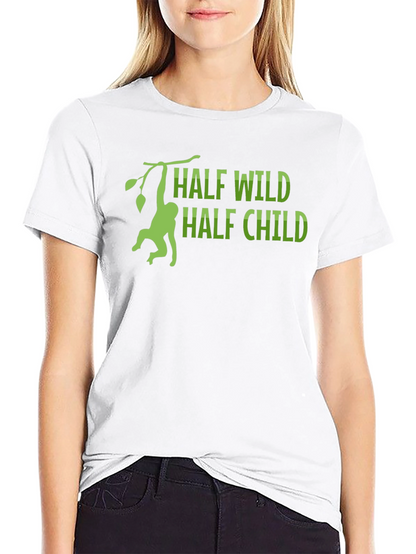 Half Wild Half Child T-Shirt - Monkey Design
