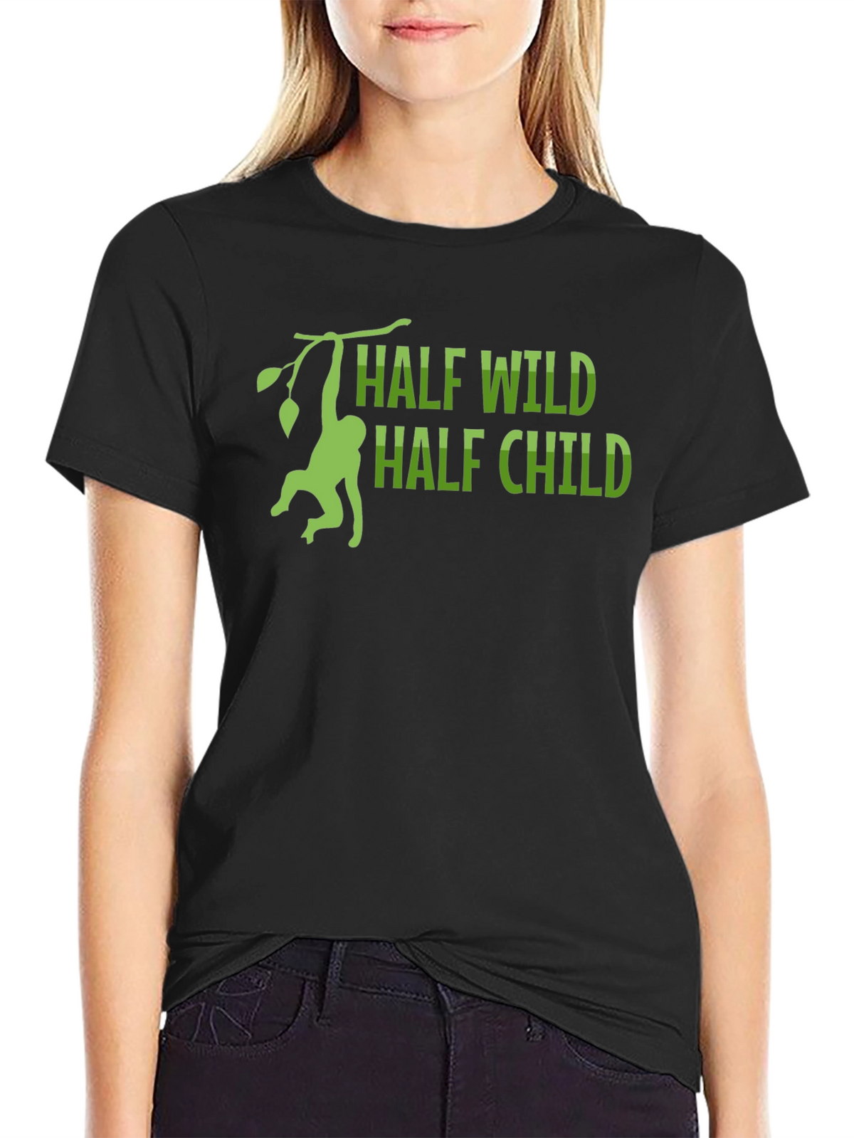 Half Wild Half Child T-Shirt - Monkey Design