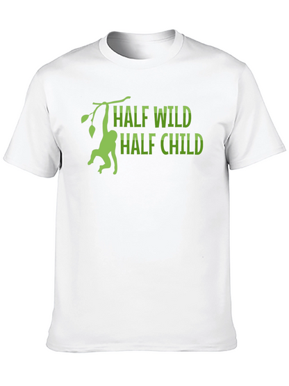 Half Wild Half Child T-Shirt - Monkey Design