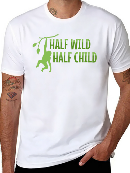 Half Wild Half Child T-Shirt - Monkey Design