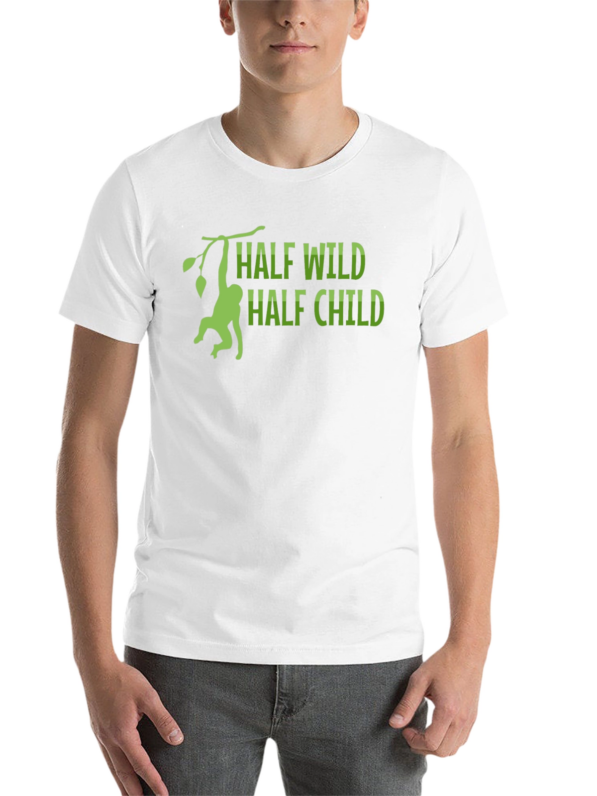 Half Wild Half Child T-Shirt - Monkey Design