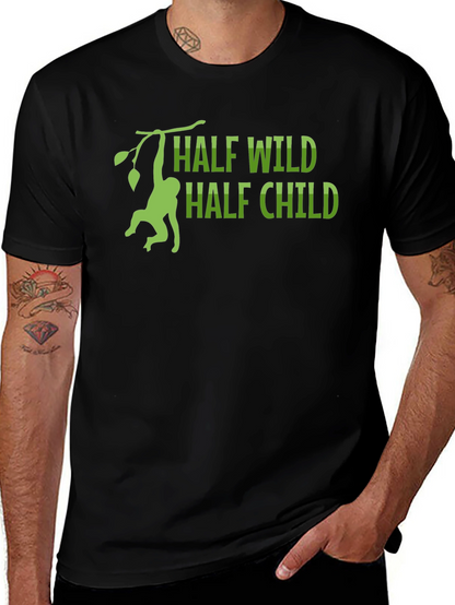 Half Wild Half Child T-Shirt - Monkey Design